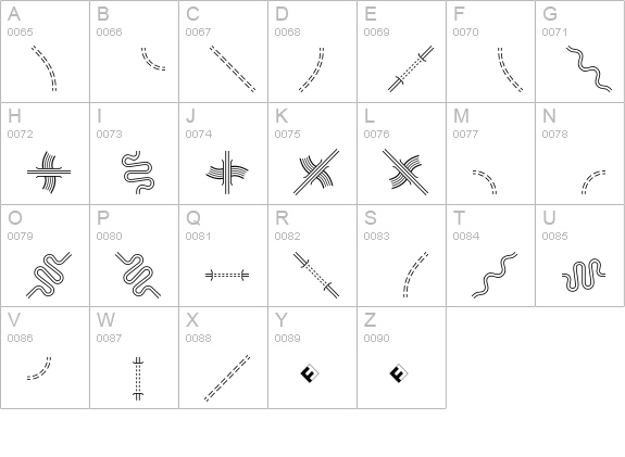 Routes A Two uppercase A-Z preview