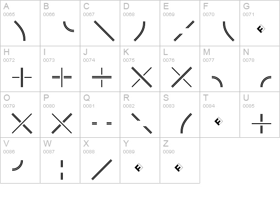 Routes B Three uppercase A-Z preview