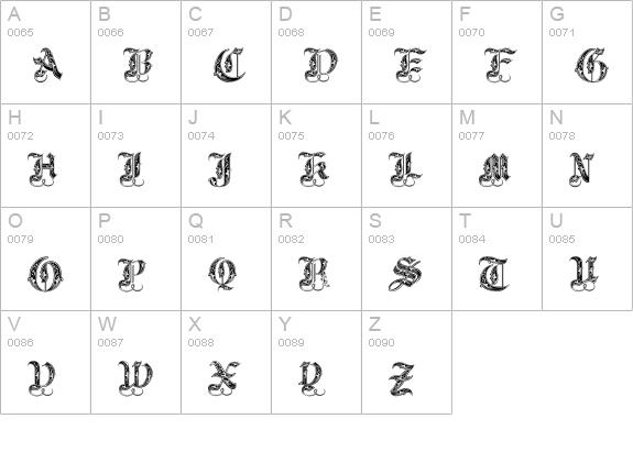 Royal uppercase A-Z preview