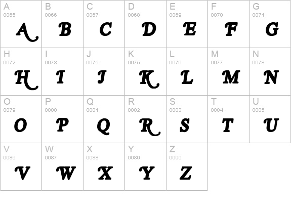 Royal Acid uppercase A-Z preview