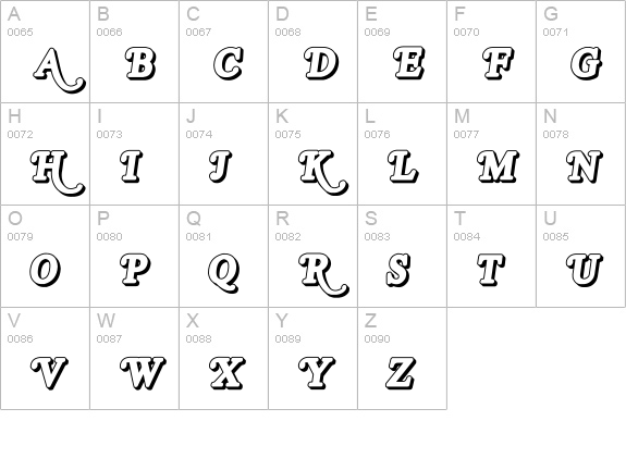 Royal Acidbath uppercase A-Z preview