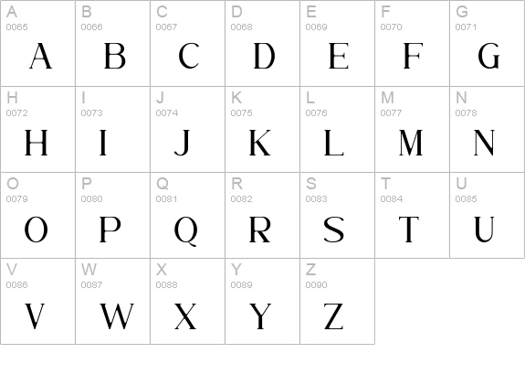 Royal Kevino - Serif Font uppercase A-Z preview