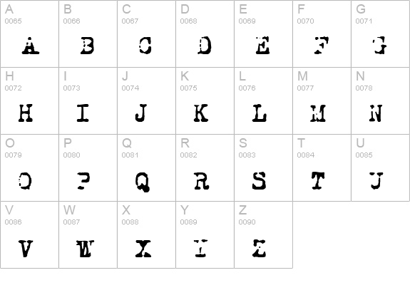 Royal Pain uppercase A-Z preview