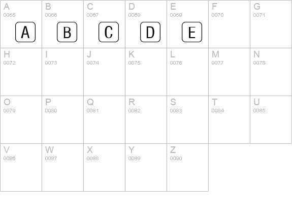RRKeyLetters Normal uppercase A-Z preview