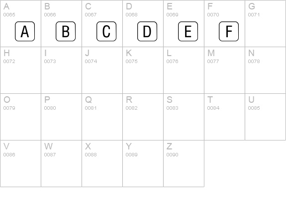 RRKeyLettersLimited-Normal uppercase A-Z preview