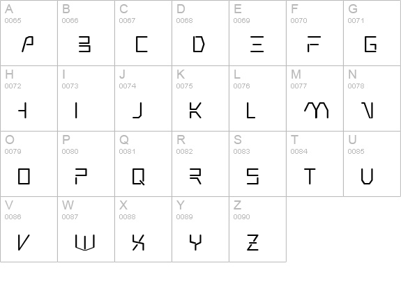 RSAndromeda Medium uppercase A-Z preview