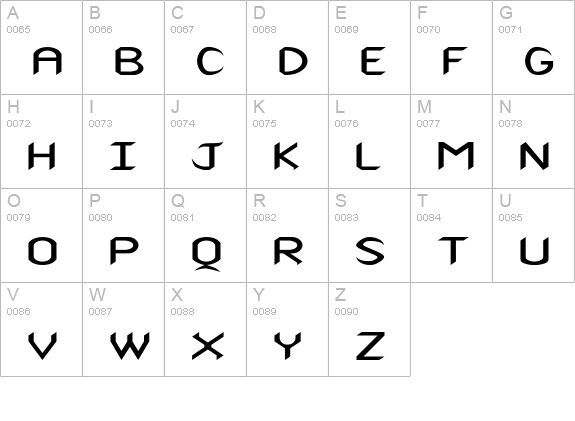 Rscanaith Ex uppercase A-Z preview