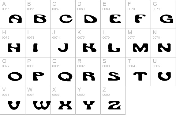 Rsdaytona Ex uppercase A-Z preview