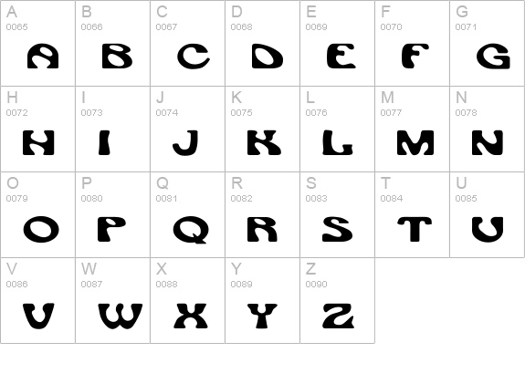 Rsdaytona Wd uppercase A-Z preview