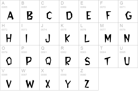 RSFlintFont uppercase A-Z preview