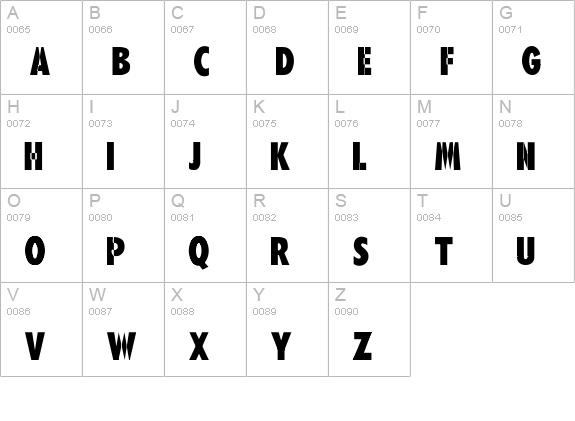 RSFutaruBold uppercase A-Z preview