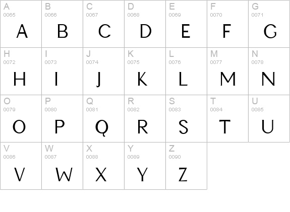 RSKathlita Medium uppercase A-Z preview
