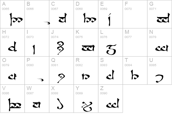 RSMoroma uppercase A-Z preview