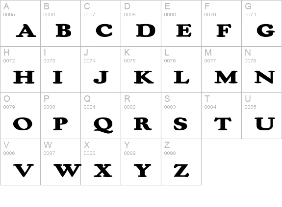 RSOswaldGrey Ex uppercase A-Z preview