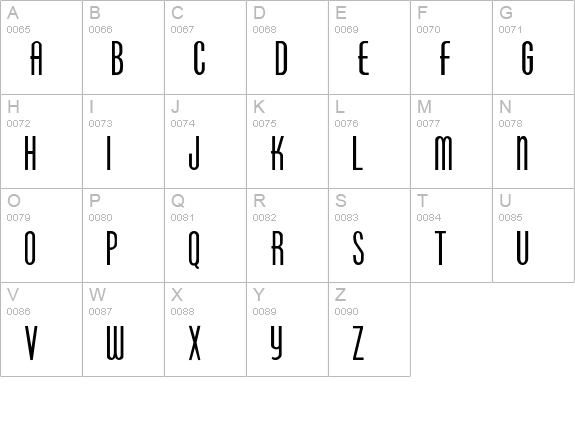 RSPhoenix uppercase A-Z preview