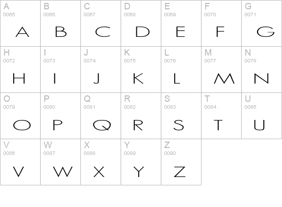 RSSansSerif uppercase A-Z preview