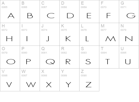 RSSansSerif Medium uppercase A-Z preview