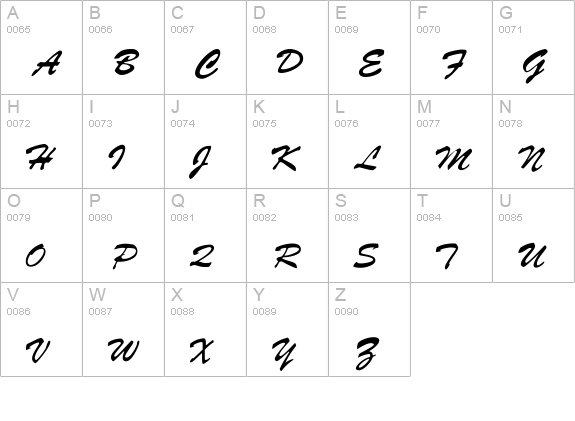 RSStyle uppercase A-Z preview