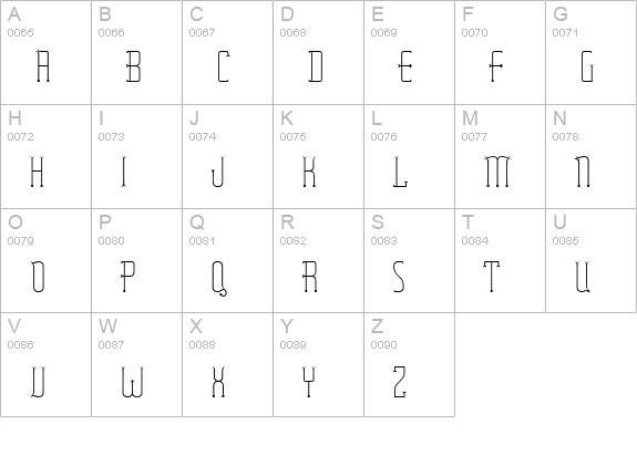 RubaiyatInline uppercase A-Z preview