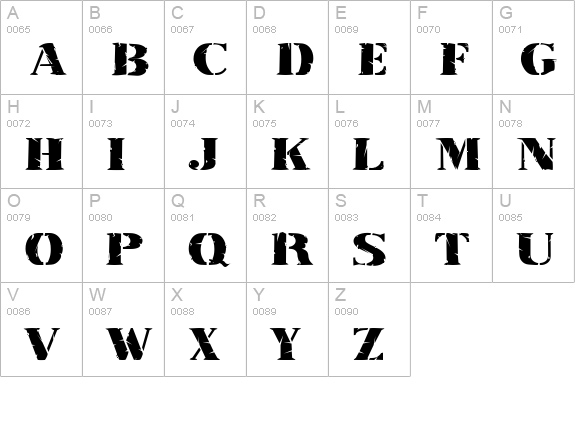 RubberStampExtended Normal uppercase A-Z preview