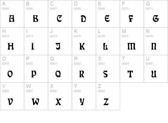 Rudelsberg Medium uppercase A-Z preview