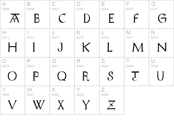 Rudolfo uppercase A-Z preview