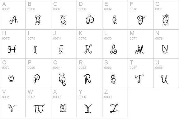 RugeBoogie Abnormal uppercase A-Z preview