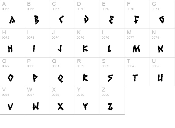 Ruinik uppercase A-Z preview