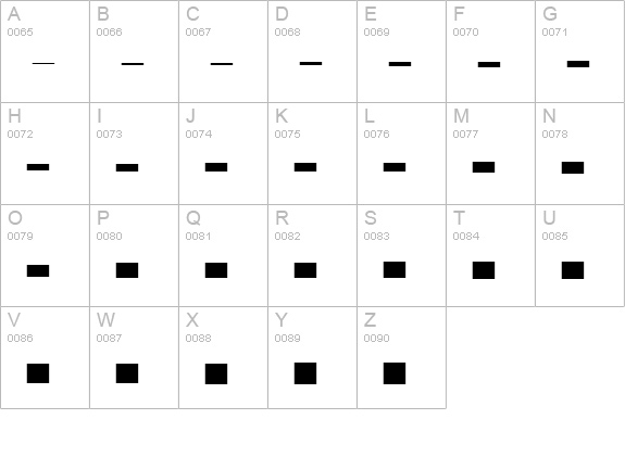 RulesFont Regular uppercase A-Z preview