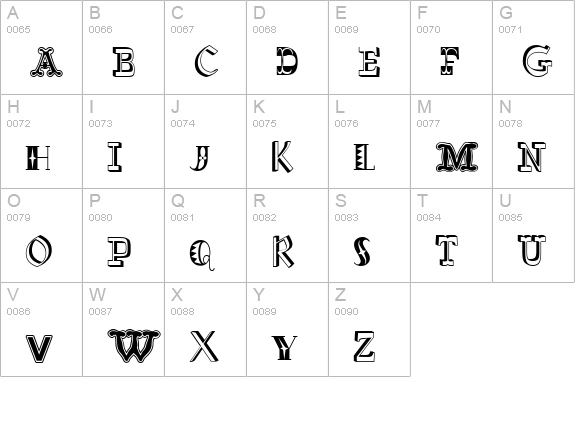 RummageSaleOne uppercase A-Z preview