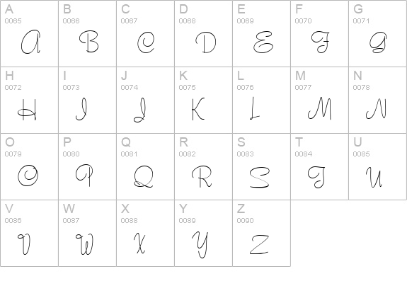 Runaround Sue NF uppercase A-Z preview