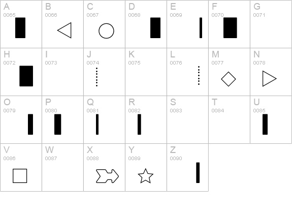 Runde Ecken 1 uppercase A-Z preview