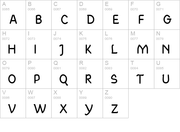 RundigPencil Bold uppercase A-Z preview