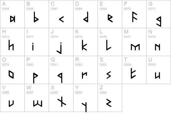 Runform uppercase A-Z preview
