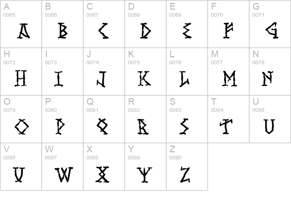 RunishMKMedium uppercase A-Z preview