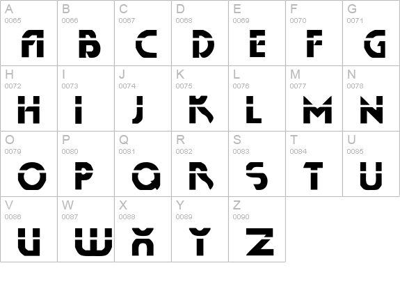 Runner uppercase A-Z preview