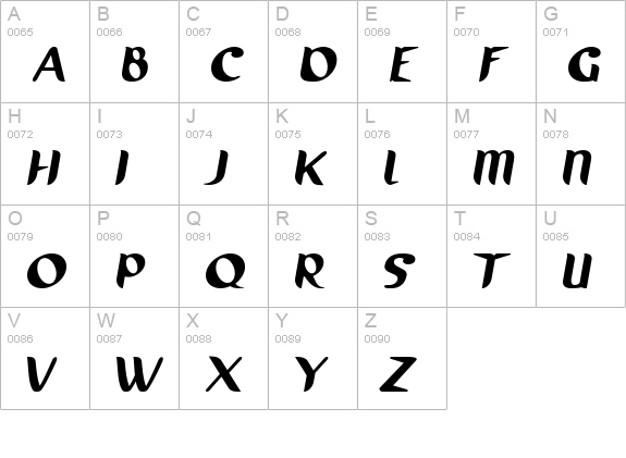 Running shoe uppercase A-Z preview