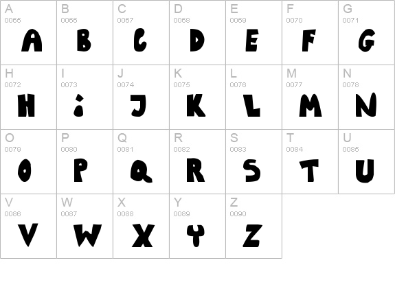 Running With Scissors uppercase A-Z preview