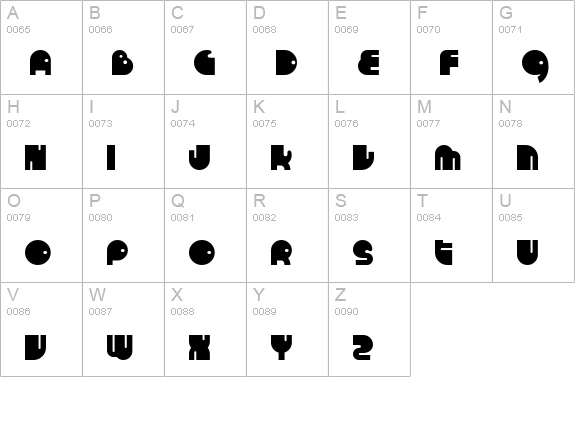 RunTron 1983 uppercase A-Z preview