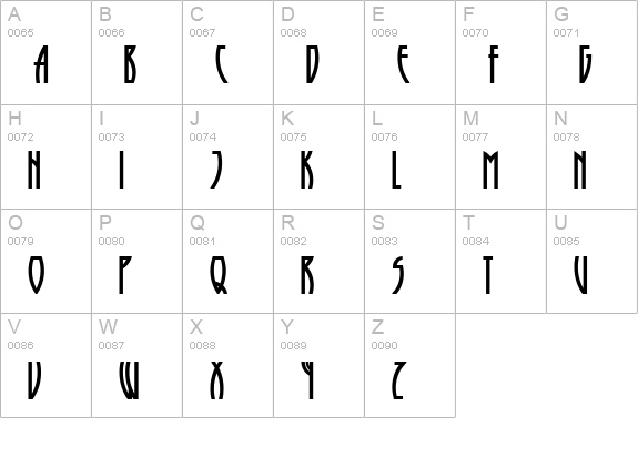RunyTunesRevisited uppercase A-Z preview