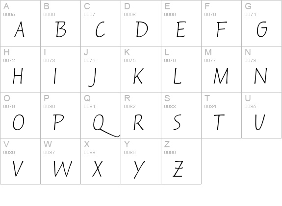Russell Oblique Std uppercase A-Z preview