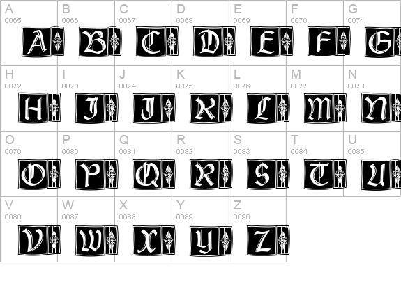 Rustick_Capitals uppercase A-Z preview