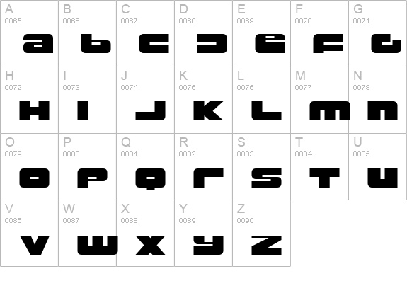 Rustproof Body uppercase A-Z preview