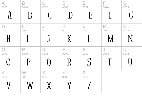 Rutaban Normal uppercase A-Z preview