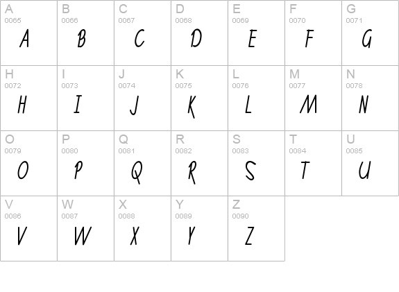 Ruth Script uppercase A-Z preview