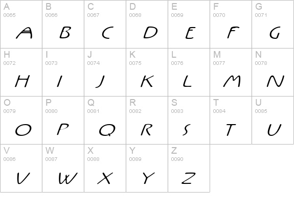 Rx-OneOne uppercase A-Z preview