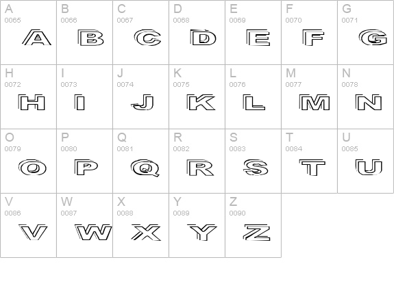 Ryckindor uppercase A-Z preview