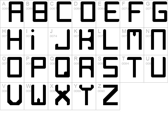rzrarti Regular uppercase A-Z preview