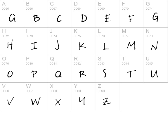 S Uneven uppercase A-Z preview