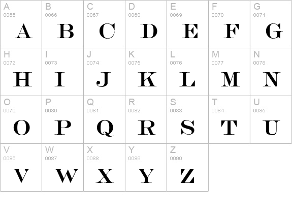 S650-Roman-Regular uppercase A-Z preview